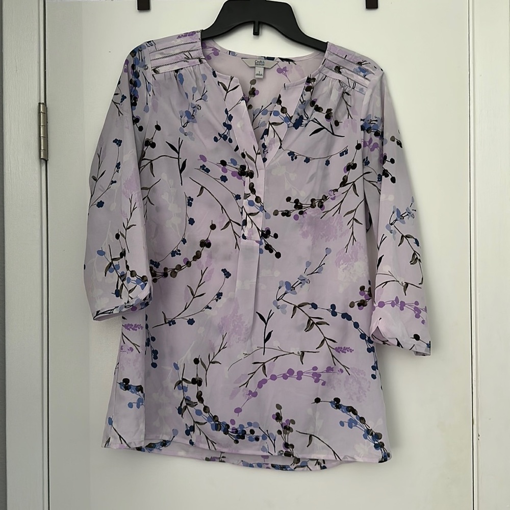 Purple business blouse